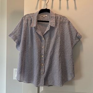 Madewell Seersucker Button Down Size M Like New